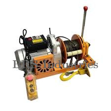 Crown Power Electric Winch with Clutch Single Phase 3 HP (8 MM × 50 MTR Wire)