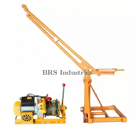 Construction Monkey Crane for Material Lifting, 500 KG Model 60 KG heavy-duty frame