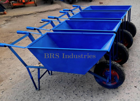 Double Wheel Barrow Trolley, Cement Trolley, Wheel Cart, Construction Trolley
